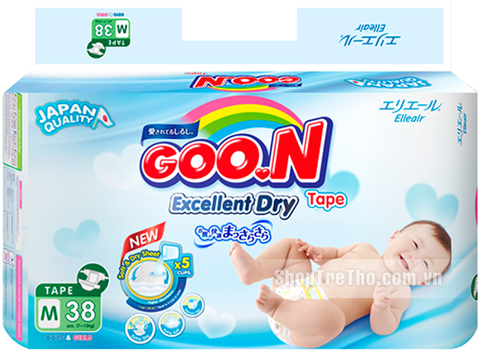 Tã - Bỉm Goo.n Slim JB M38 (7-12kg)
