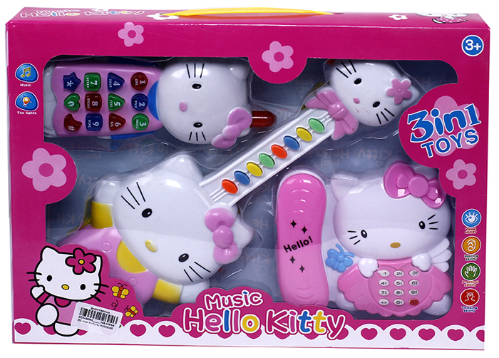 Bộ đồ chơi đàn Hello Kitty và điện thoại phát nhạc