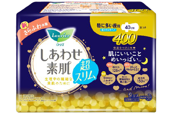 Bang ve sinh ban dem Laurier HappySkin sieu mong 40cm