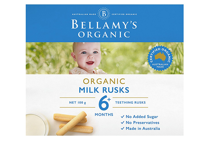 Bánh ngậm dinh dưỡng cho bé mọc răng Bellamy's Organic 100g (6m+) 