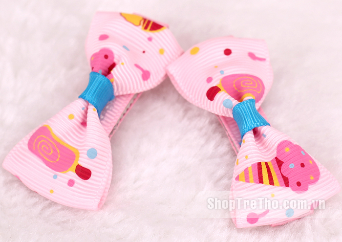 Kẹp tóc mái handmade cho bé gái nhiều màu