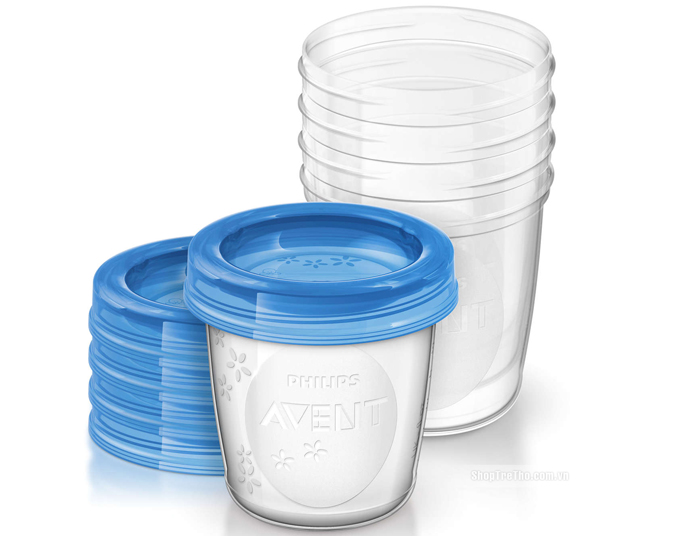 Cốc trữ sữa VIA Philips Avent SCF619/05 180ml (5 cốc)