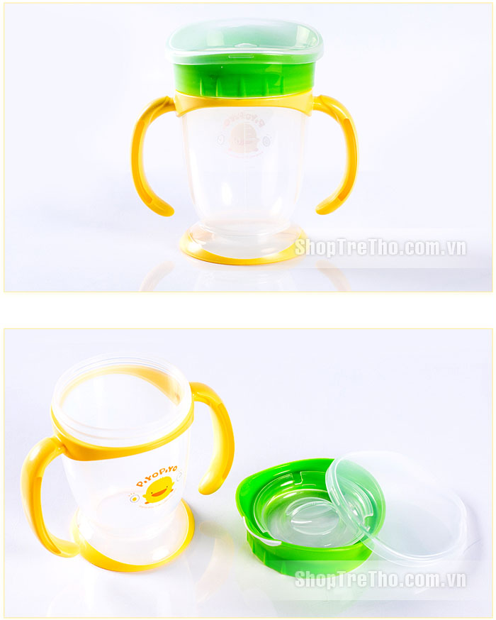 Cốc tập uống Piyo Piyo 830381 có tay cầm BPA free