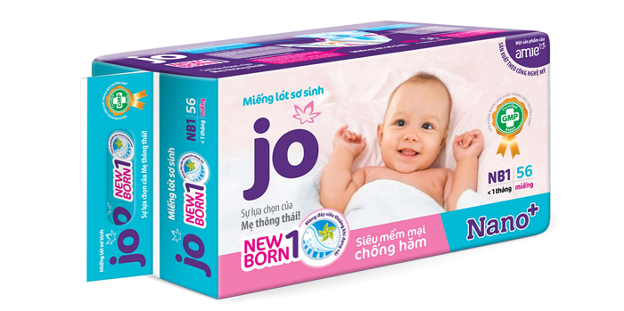 Tã giấy Jo Newborn NB1 (56M)