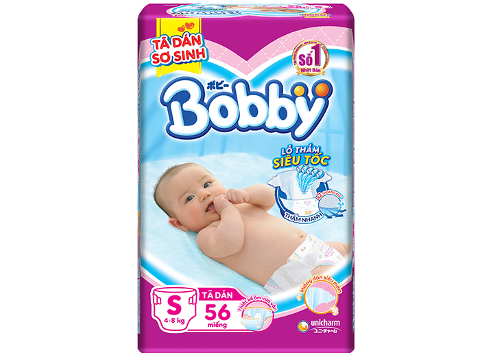 Tã bỉm dán Bobby S56 (4-7kg)