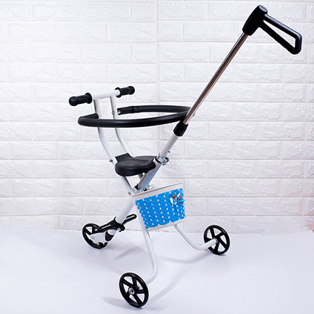 Xe đẩy 3 bánh gấp gọn thông minh (có giỏ)