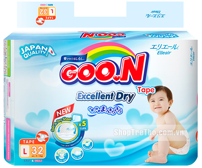 Tã – Bỉm GOO.N Slim JB L32 (9-14kg)