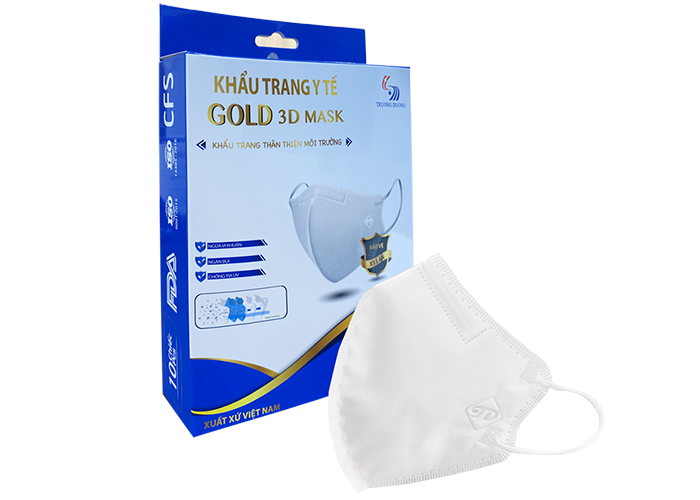 Khẩu trang y tế cao cấp Gold 3D Mask Trường Dương