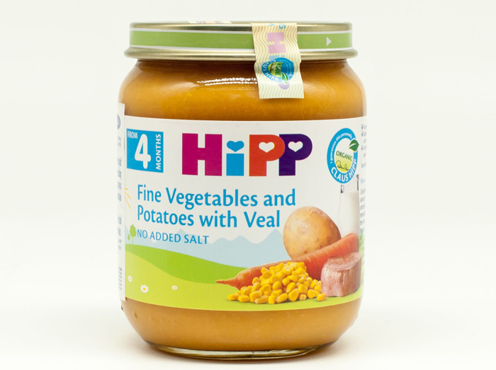 Dinh dưỡng đóng lọ HiPP 6152 (thịt bê, khoai tây, rau tổng hợp)
