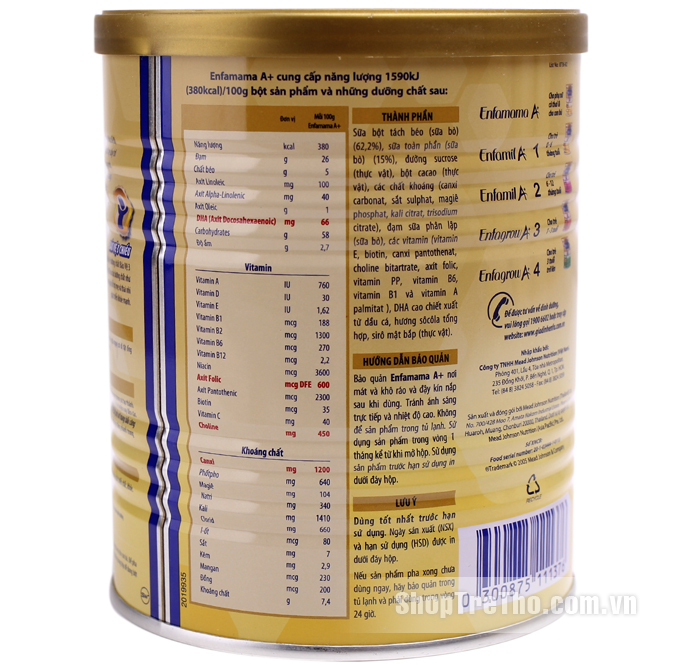 Sữa Enfamama A+ 360° Brain Plus Chocolate (400g)