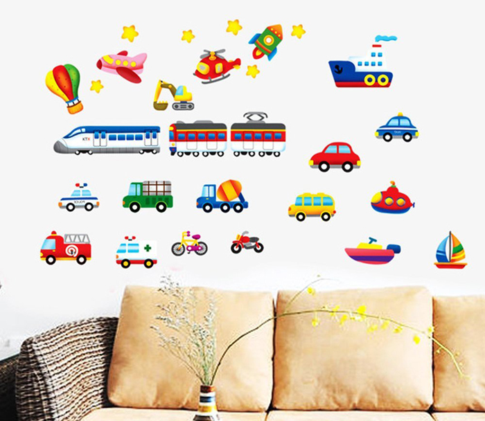 Tranh dán tường - Phương tiện giao thông M0141