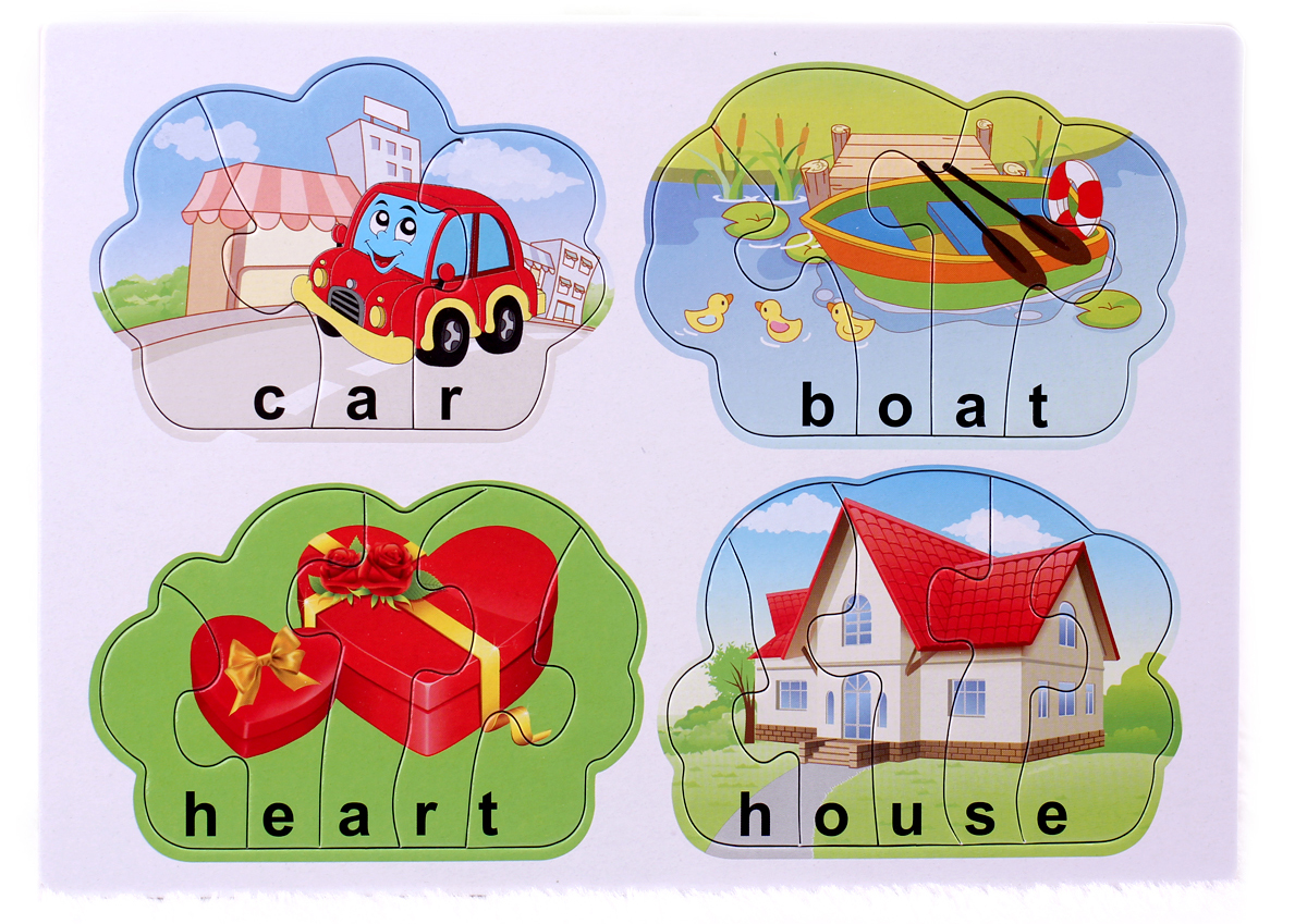 Tranh ghép giấy - Tìm hình ghép chữ