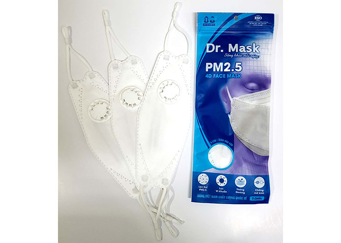 Khẩu trang 4DS2 có van thở Dr. Mask (3c/túi)