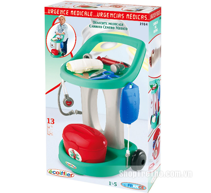 Đồ chơi Ecoiffier 001914 - Xe đẩy Y Tế