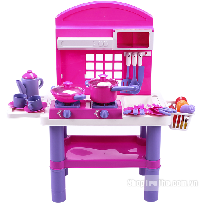 Hộp đồ chơi nhà bếp cho bé gái 102 màu hồng