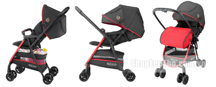Xe đẩy 2 chiều Citilite Graco màu đỏ đen