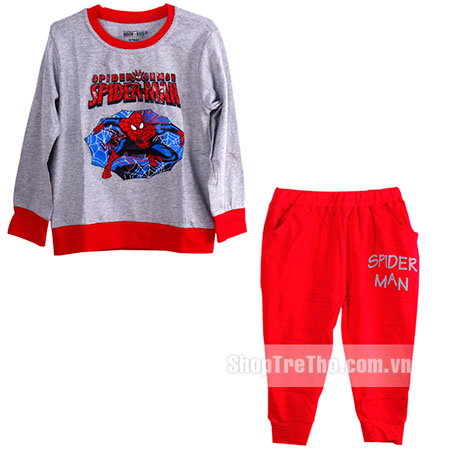 Bộ quần áo cotton in hình siêu nhân