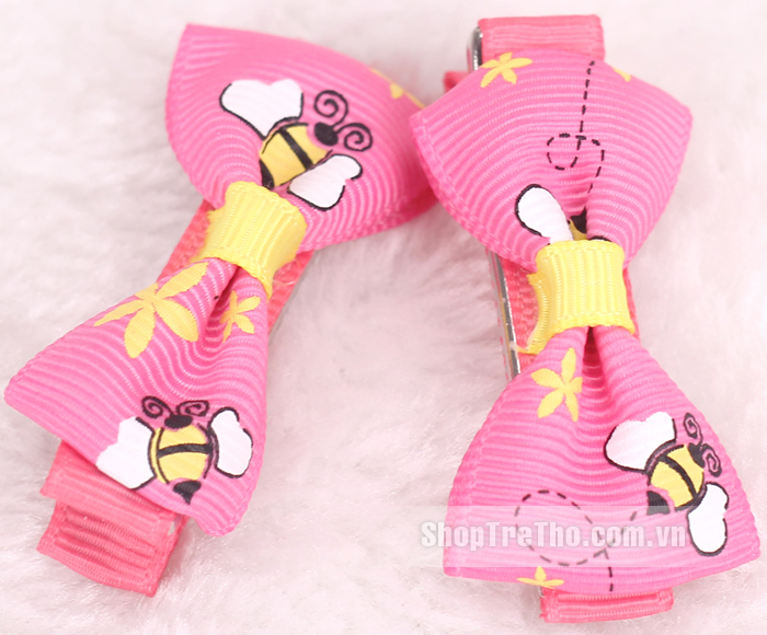 Kẹp tóc mái handmade cho bé gái nhiều màu