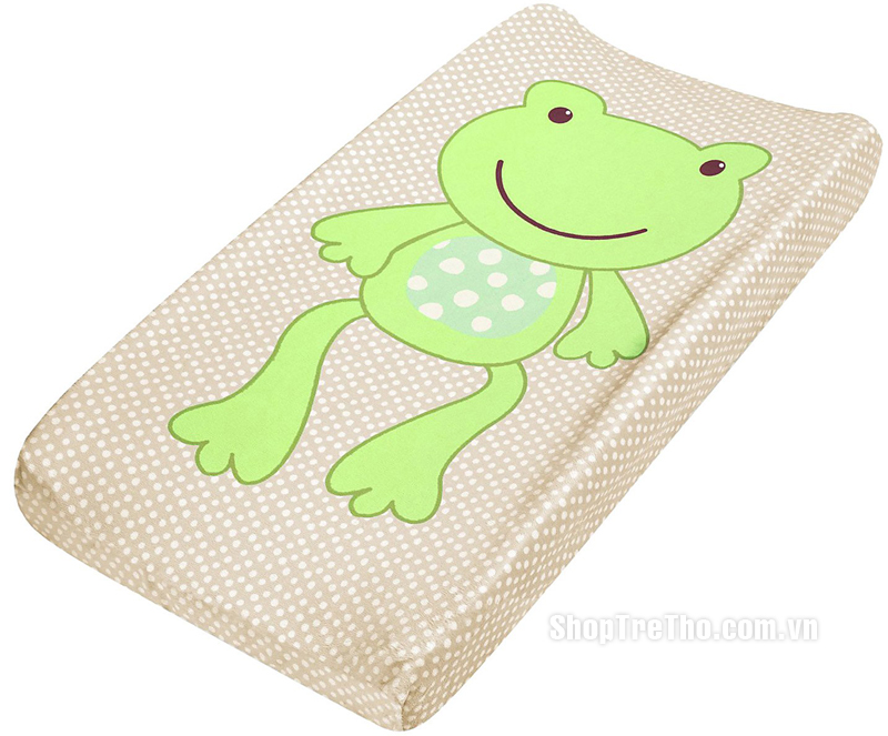 Ga bọc đệm thay tã Summer Frog xanh nhạt 