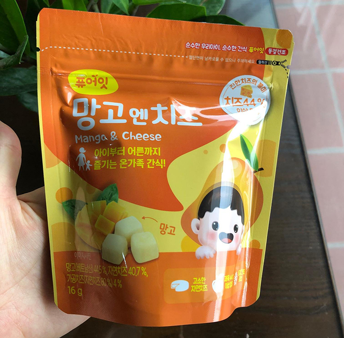 Phomai sấy lạnh Naebro vị xoài 16g (7M+)
