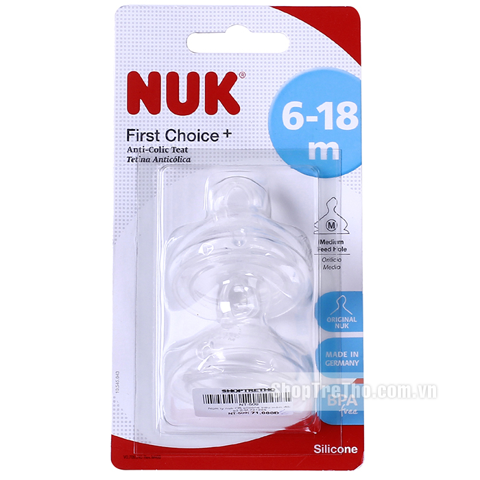 Bo 2 num ty silicone Nuk NU66059 S2 - M