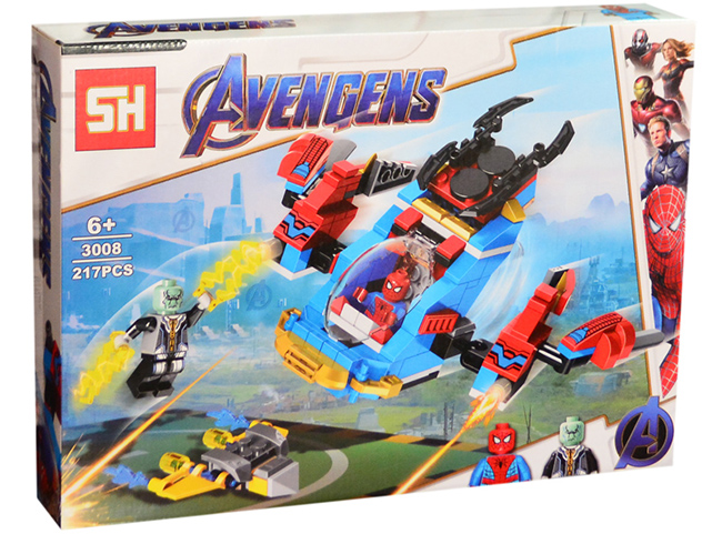 Hộp lắp ráp Avengers người nhện 217pcs 3008