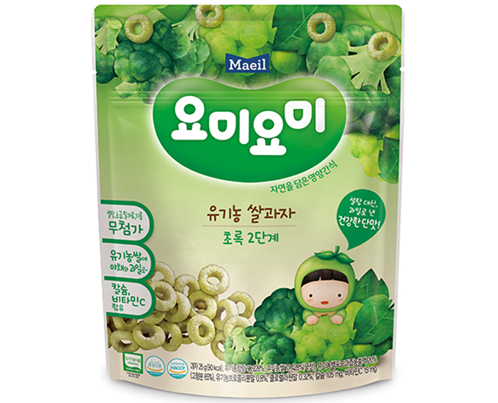 Bánh gạo Organic Yummy Yummy vị nho & súp lơ 12M (25g)