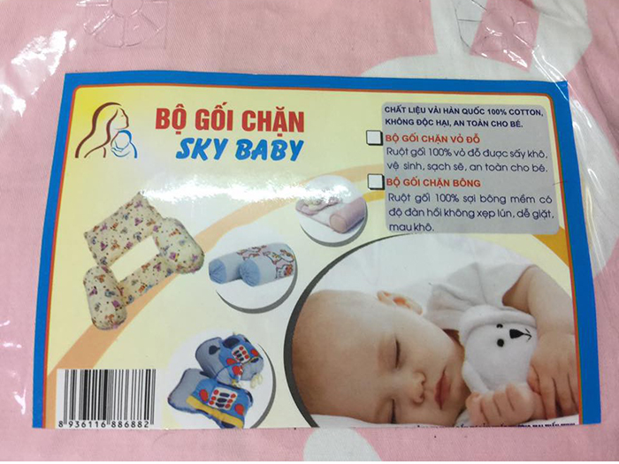 Bộ gối chặn vỏ đỗ Sky Baby