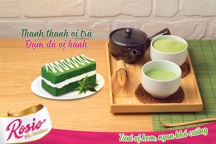 Bánh kem sữa tươi Rosio - Trà xanh Nhật Bản (138gr)