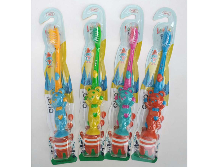 Bàn chải đánh răng trẻ em Clio hình gấu (3+)