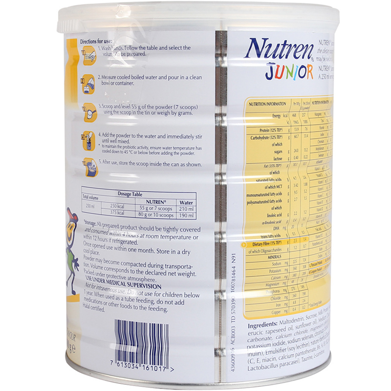 Sữa bột Nutren Junior 800g