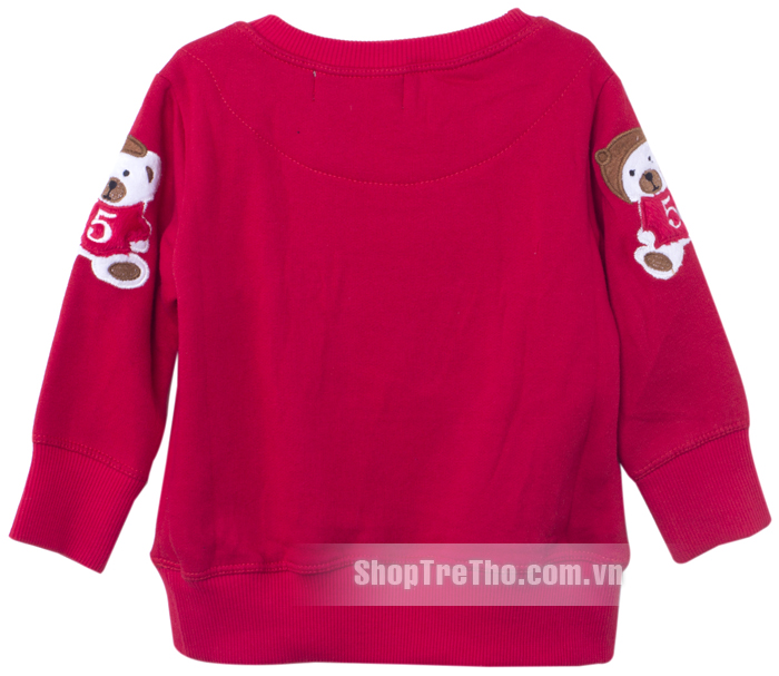 Bộ quần áo bé trai Vinakids VTE012 (thêu đắp gấu, màu đỏ)