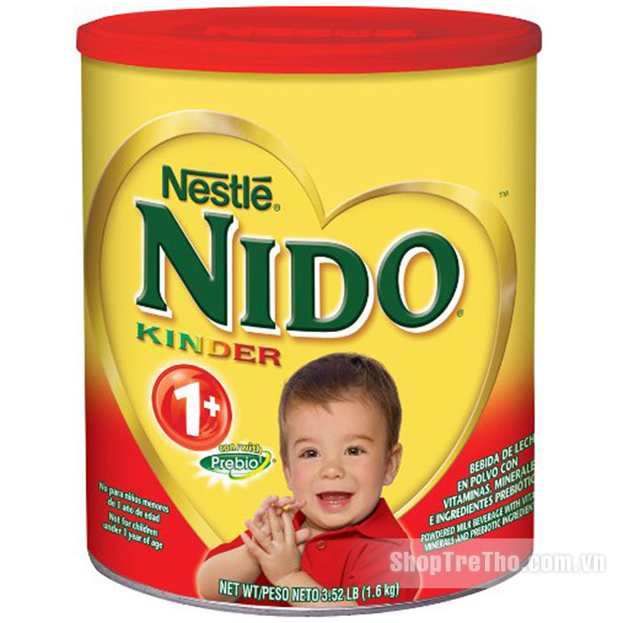 Sữa tươi dạng bột Nido Kinder 1+ nắp đỏ 1,6kg