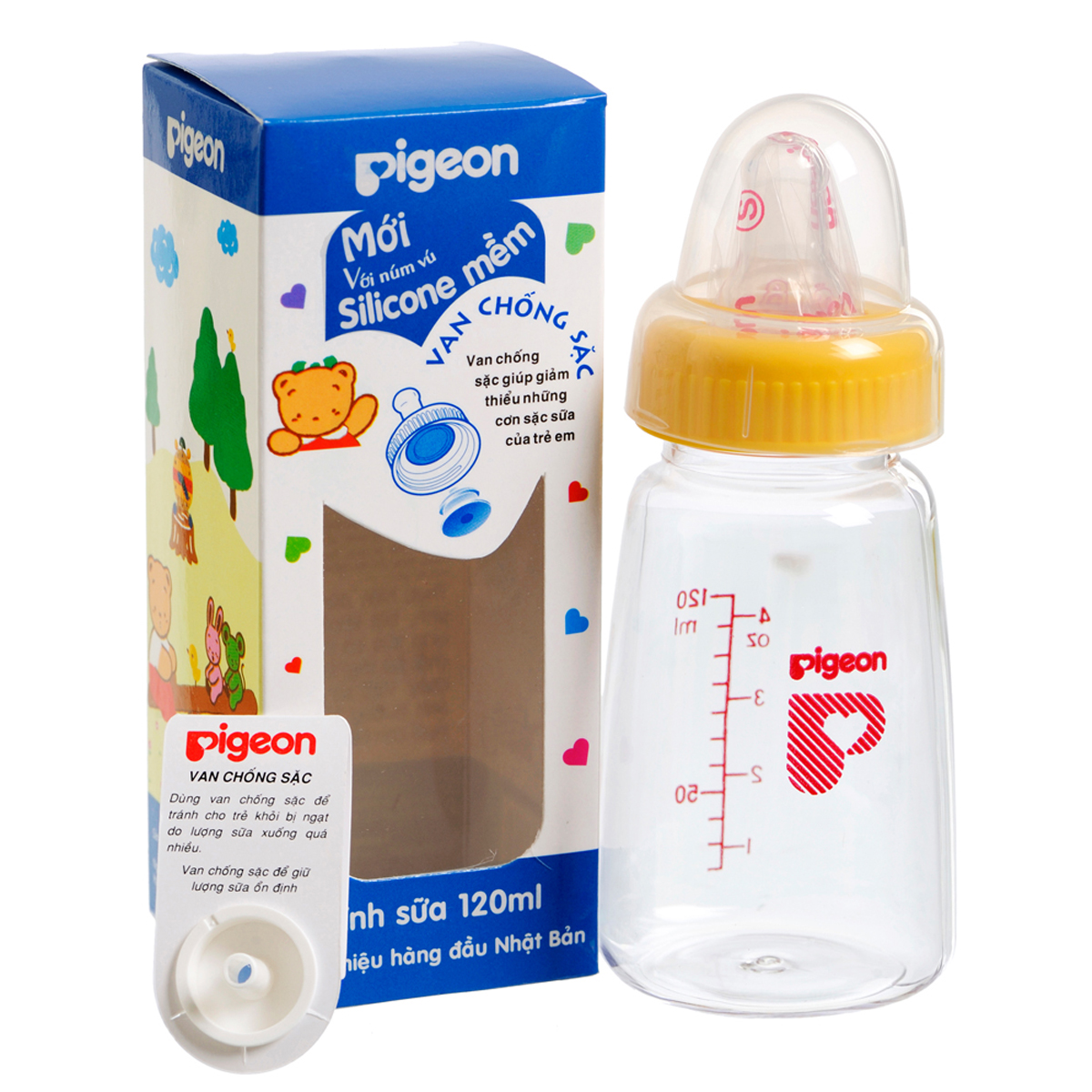Bình sữa Pigeon 120ml cổ thường