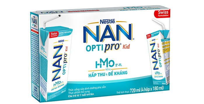 Sữa nước Nestlé NAN Optipro Kid 180ml (lốc 4 hộp)