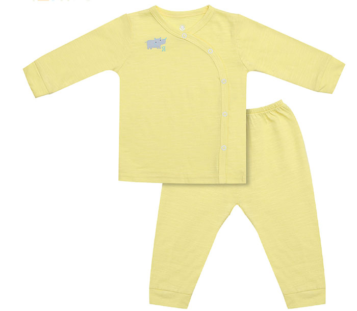 Bộ dài tay cúc lệch Uri&Finn UAB1002 (vàng)