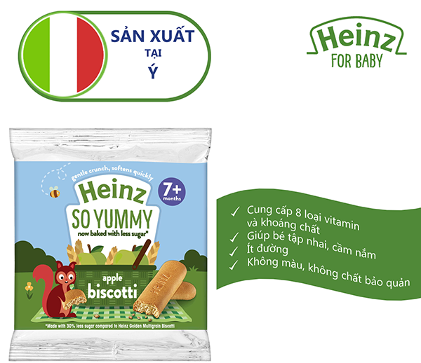 Bánh quy vị socola (ít đường) Heinz 60g (7M+) 