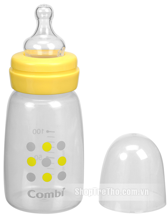  Bình sữa nhựa PP trong 100ml trắng Combi