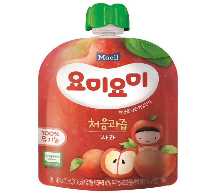 Nước ép trái cây hữu cơ Yummy Yummy Táo 4M (70ml)