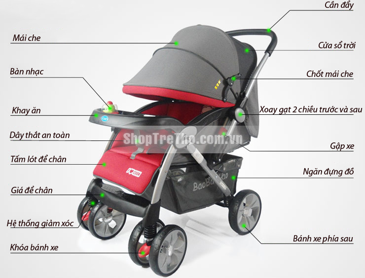 Xe đẩy Baobaohao 736b
