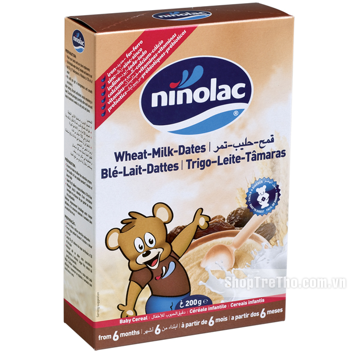 Bột ăn dặm Ninolac Lúa mì - Sữa - Chà là 200g