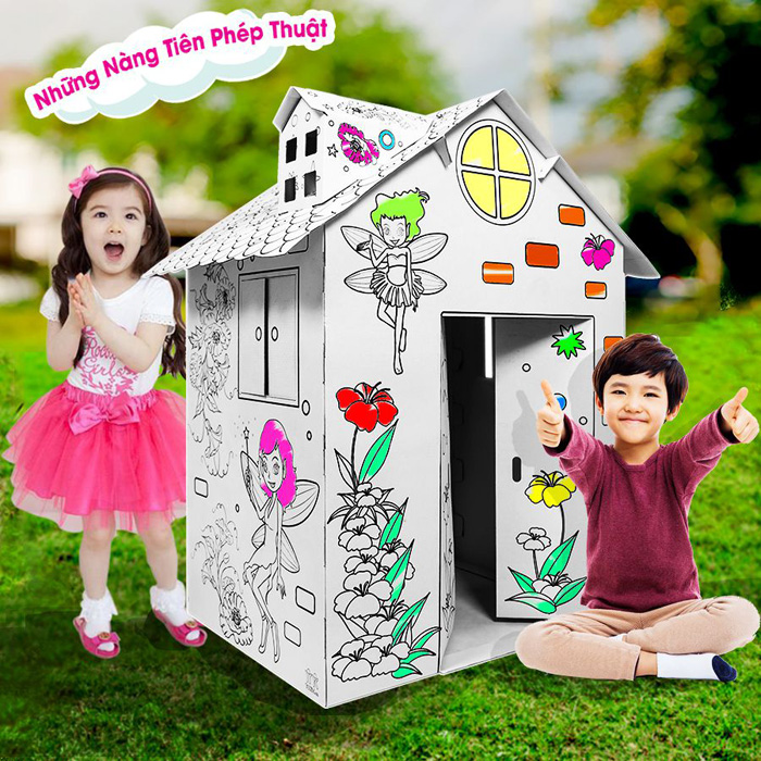 Nhà lắp ghép và tô màu - Những nàng tiên phép thuật