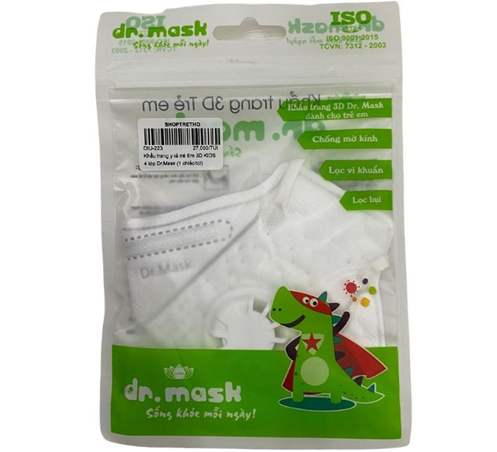 Khau trang y te tre em 3D KIDS 4 lop Dr. Mask