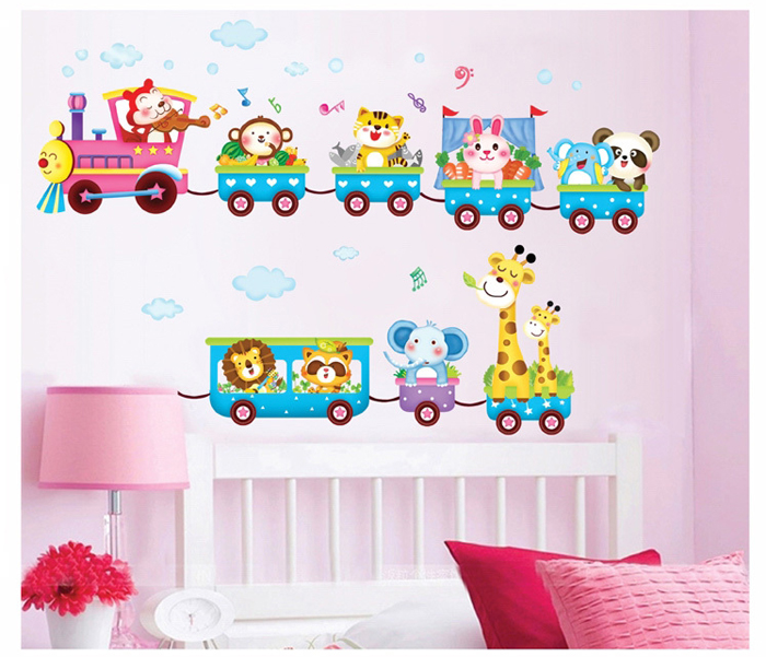 Tranh dán tường đoàn tàu vui vẻ M0035