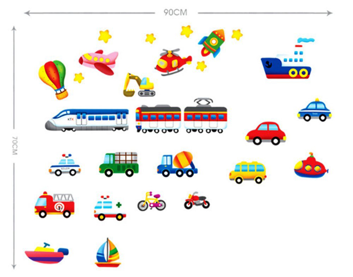 Tranh dán tường - Phương tiện giao thông M0141