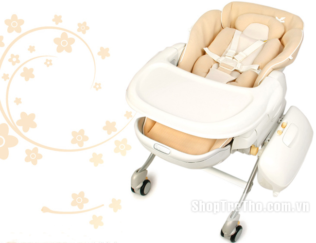 Ghế ăn, ghế rung combi Roanju Dot Beige đa năng