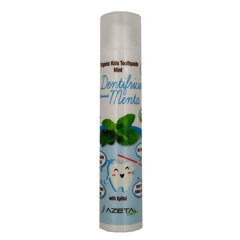 Gel đánh răng AzetaBio organic vị bạc hà (3-7 tuổi)
