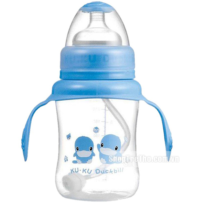Bình sữa có tay cầm PP 240ml kuku 5915
