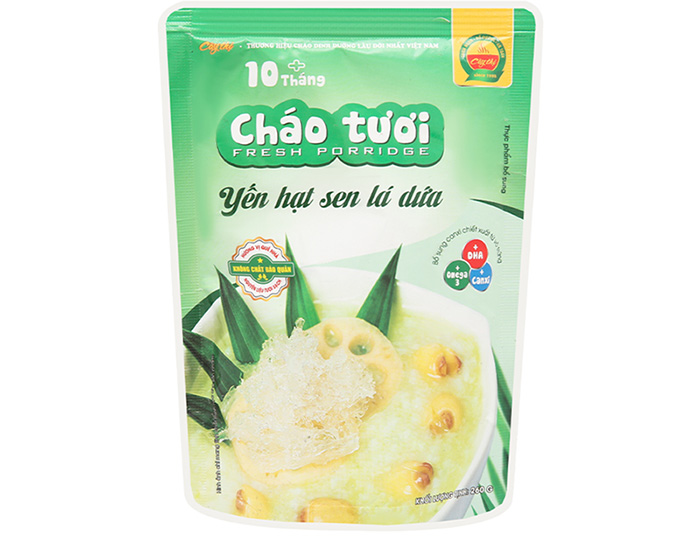 Chao tuoi Cay Thi yen, hat sen, la dua 260g (7M+)