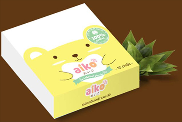Khăn sữa Nhật cao cấp Aiko 3L 25x35